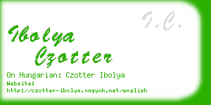 ibolya czotter business card